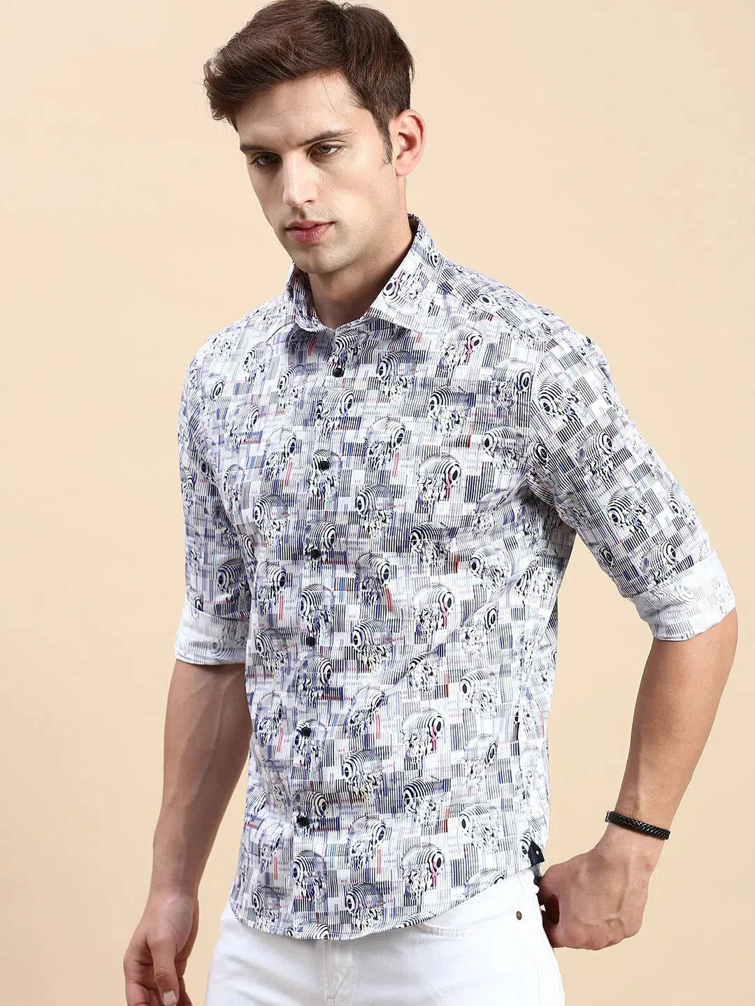 Men's Multi Printed Shirt - Cotton Casual Shirt | DesiQlo