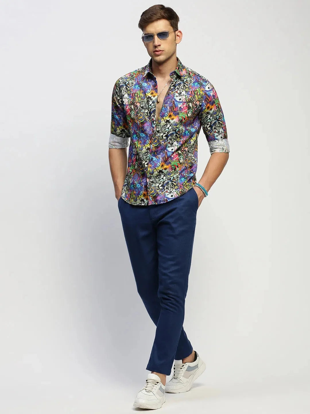 Men's Multi Printed Cotton Shirt | Casual Printed Shirt