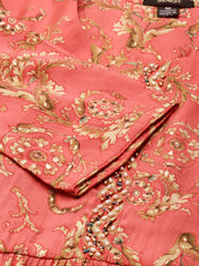 Women's Coral Printed Kurta SetKC-987-Coral
