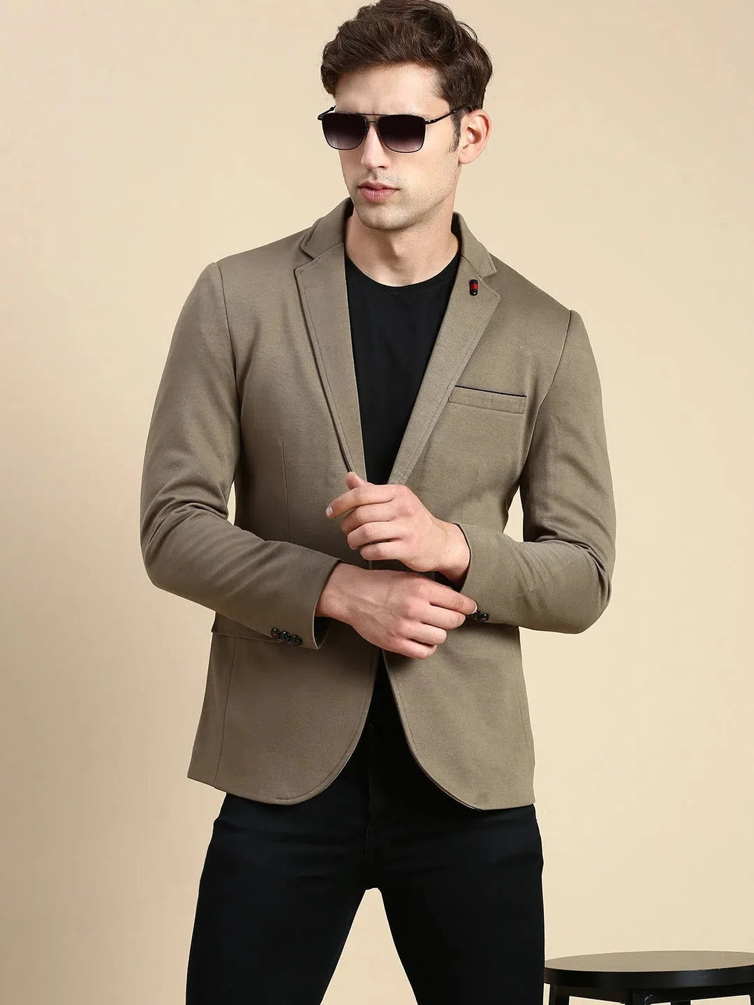Green Solid Casual Blazer | Nehru Jackets for Weddings