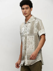 Men White Printed Casual Casual Shirts-JUPITERPRINT-1783-White