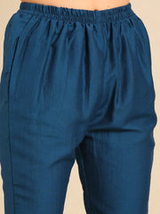 Women's Teal Embroidered Kurta SetKC-837-Teal