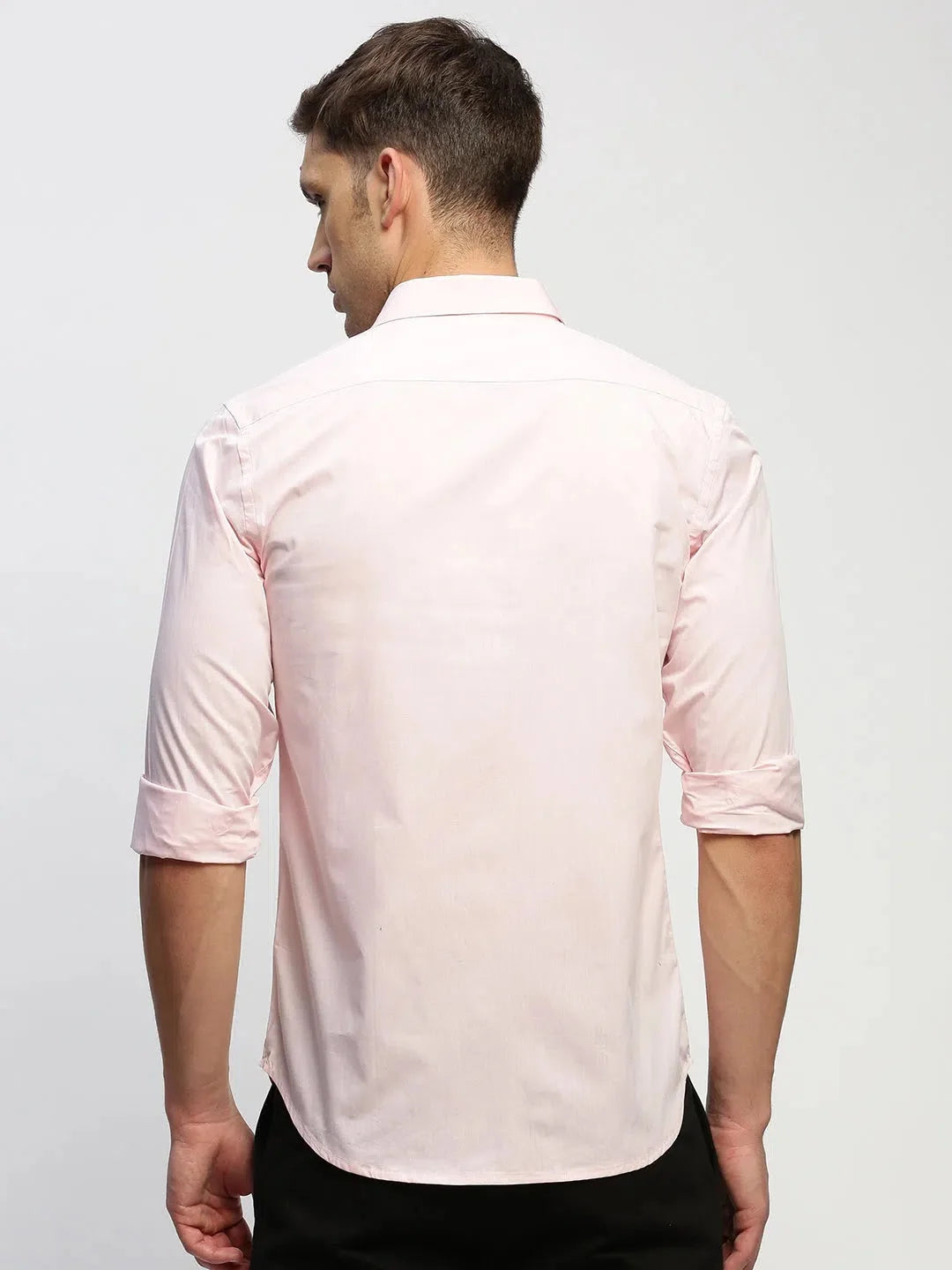 Pink Solid Cotton Mens Shirt | DesiQlo Trendy Formal Shirts