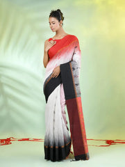 Grey Cotton Soft Saree With Texture Designs-MA62CT331210045