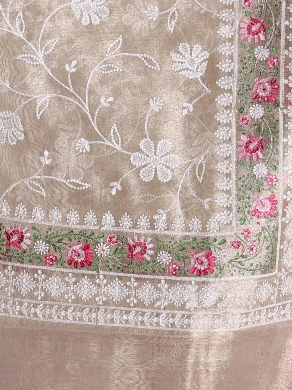 Multicolor Abstract Silk Saree | Indian Sari & Banarasi Touch