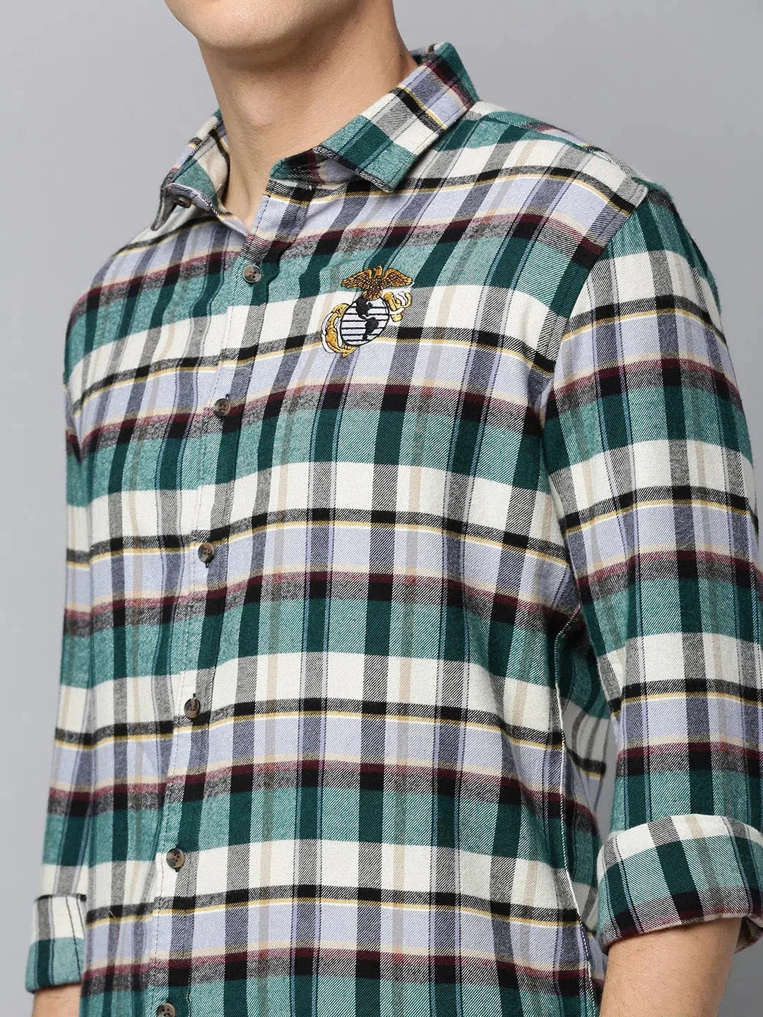 Festive Multi Checked Mens Shirt - Cotton Casual Shirt | DesiQlo