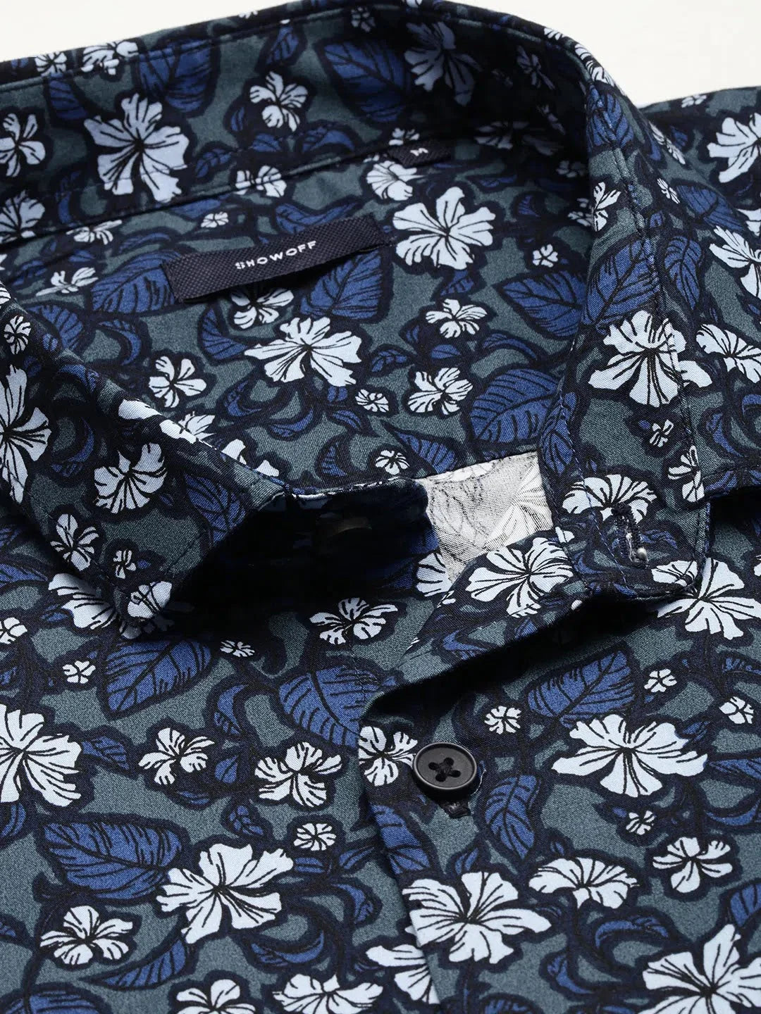 Stylish Green Printed Mens Shirt - Cotton Casual Shirts | DesiQlo