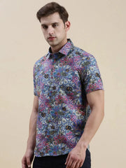 Men Multi Graphics Casual Shirt-GALAXY-1666-Multi