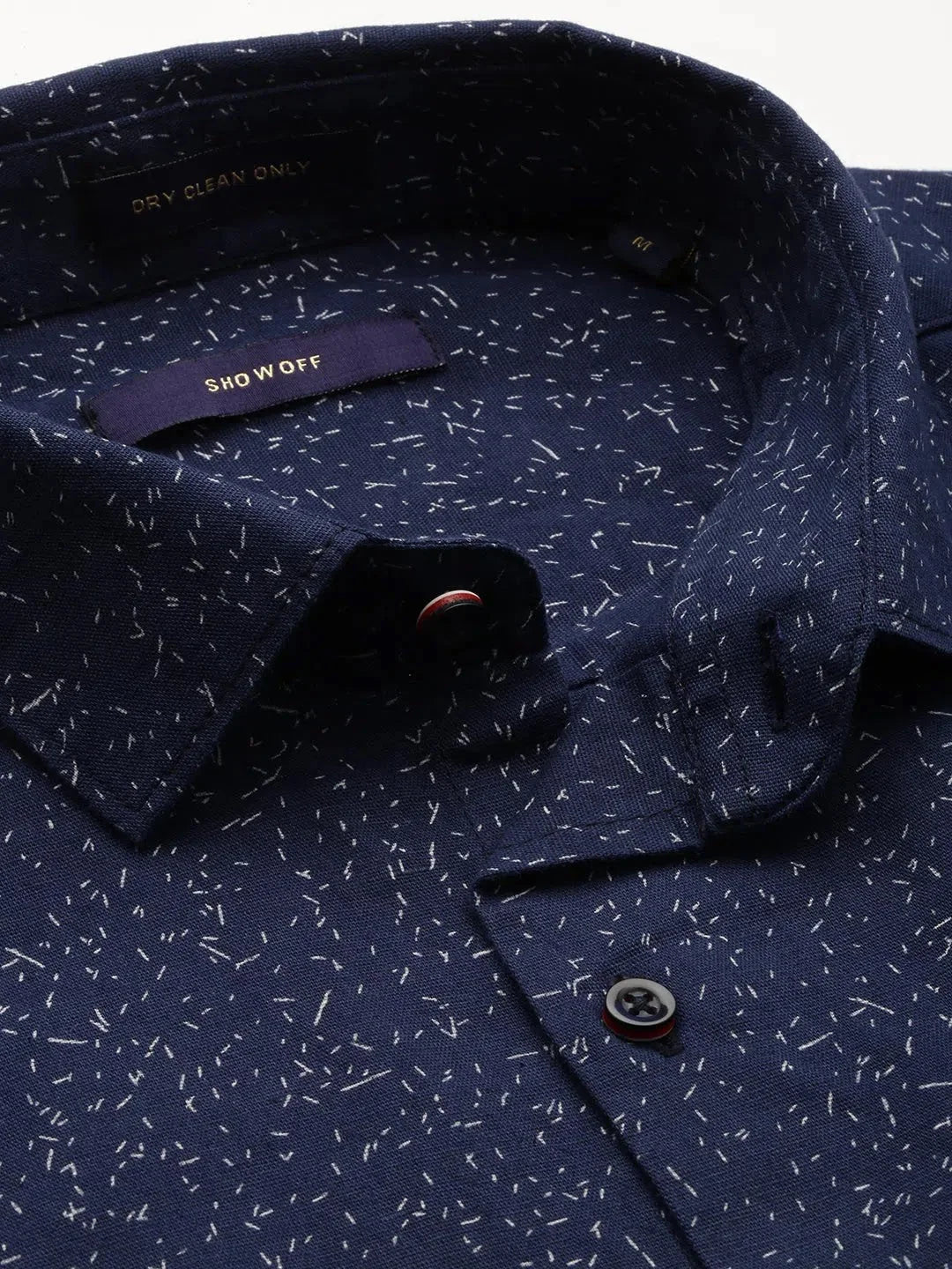 Men's Navy Printed Shirt | Cotton Mens Shirt | DesiQlo