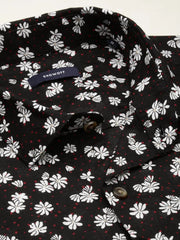 Men Black Printed Casual Shirt-DIXONPRINT-4067-Black