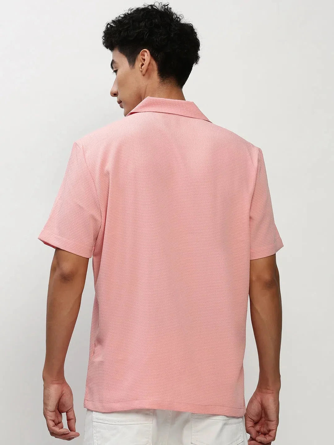Peach Solid Mens Shirt | Casual Cotton Shirt - DesiQlo