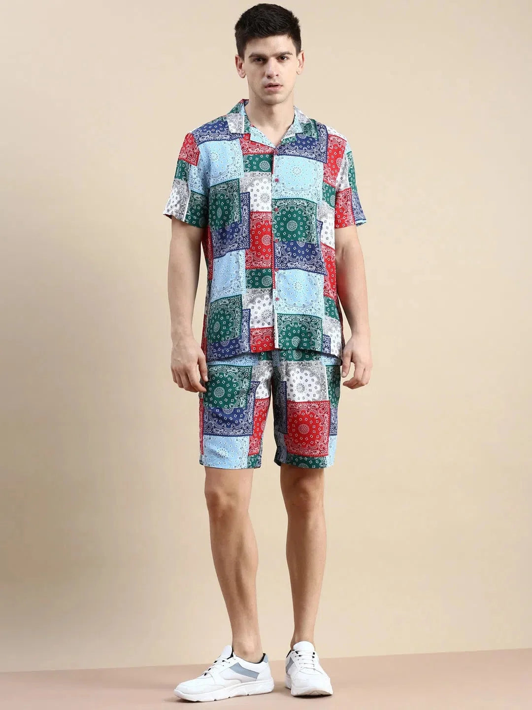 Mens Multi Printed Casual Co ord Set | Beach Printed Co ord Set
