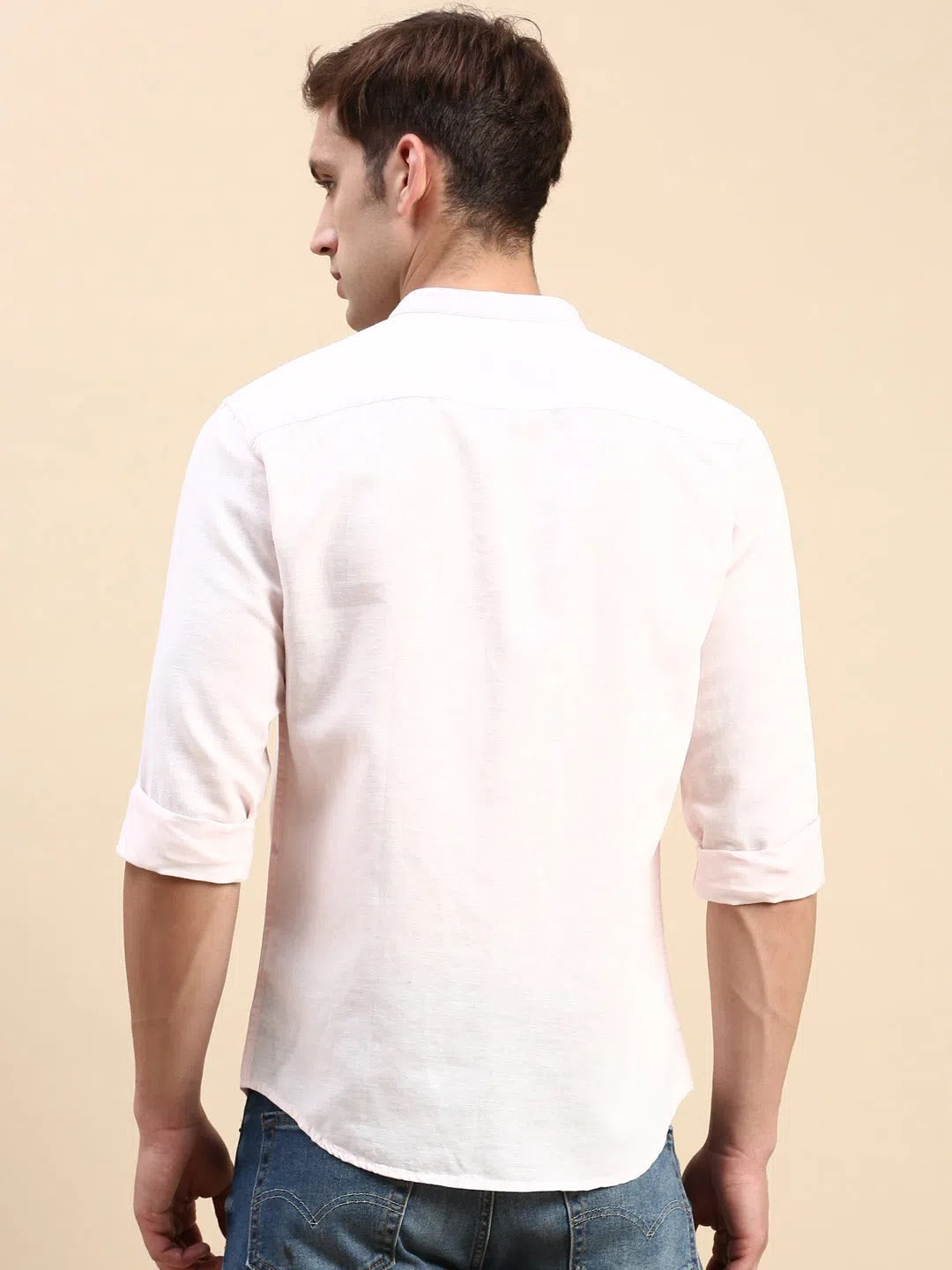 Pink Solid Mens Shirt - DesiQlo Cotton Casual Shirts
