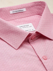 Men Pink Textured Formal Shirt-RHIZOMAPRINT-8023-Pink