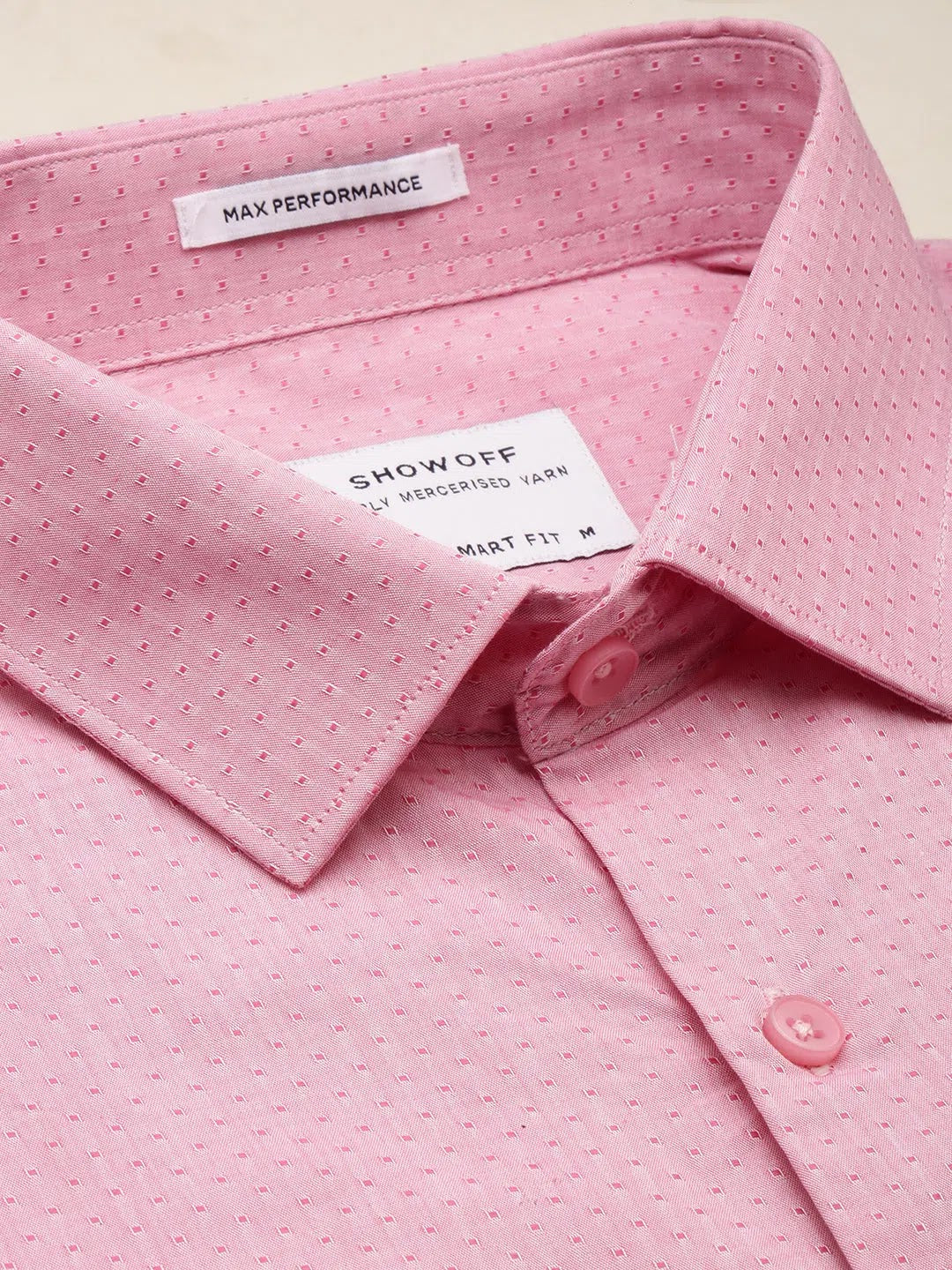 Wholesale Men Pink Textured Formal Shirt