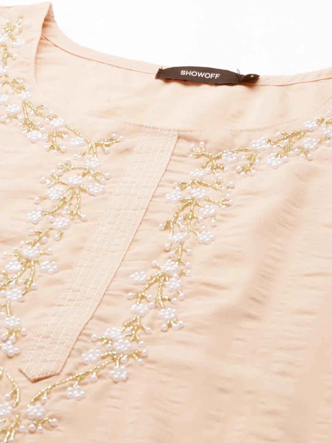 Peach Printed Kurta | Women's Indian Kurtas by DesiQlo