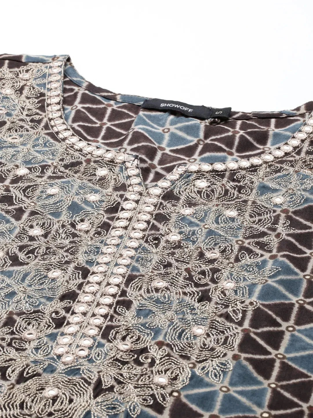 Coffee Brown Polyester Indian Kurta for Women - DesiQlo