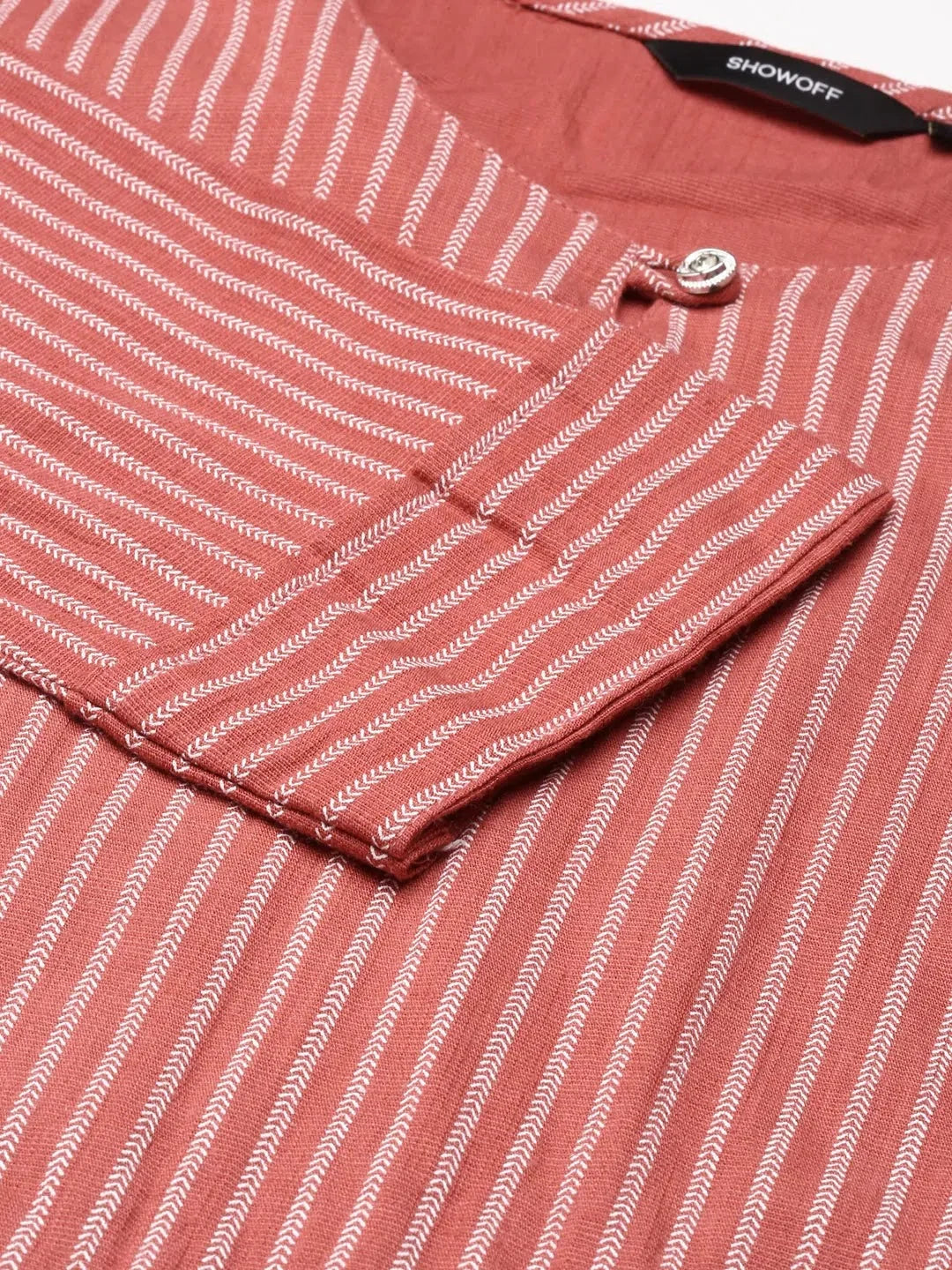 Purple Striped Cotton Kurta Set | Women's Indian Kurta Sets