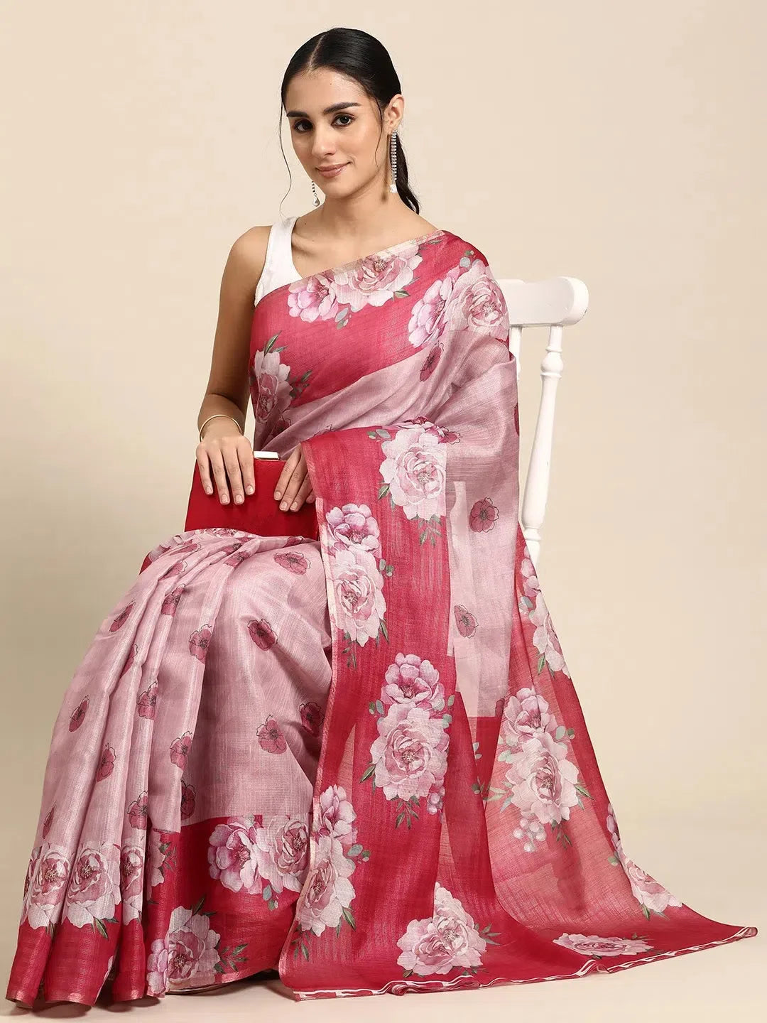 Floral Cotton Saree: Nature's Charm | Designer Sarees India