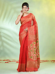 Hot Pink Cotton Saree With Zari Borders-MA64BCT401190039