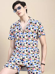 Men Multi Printed Casual Co ord Set-AM-90-01-Multi