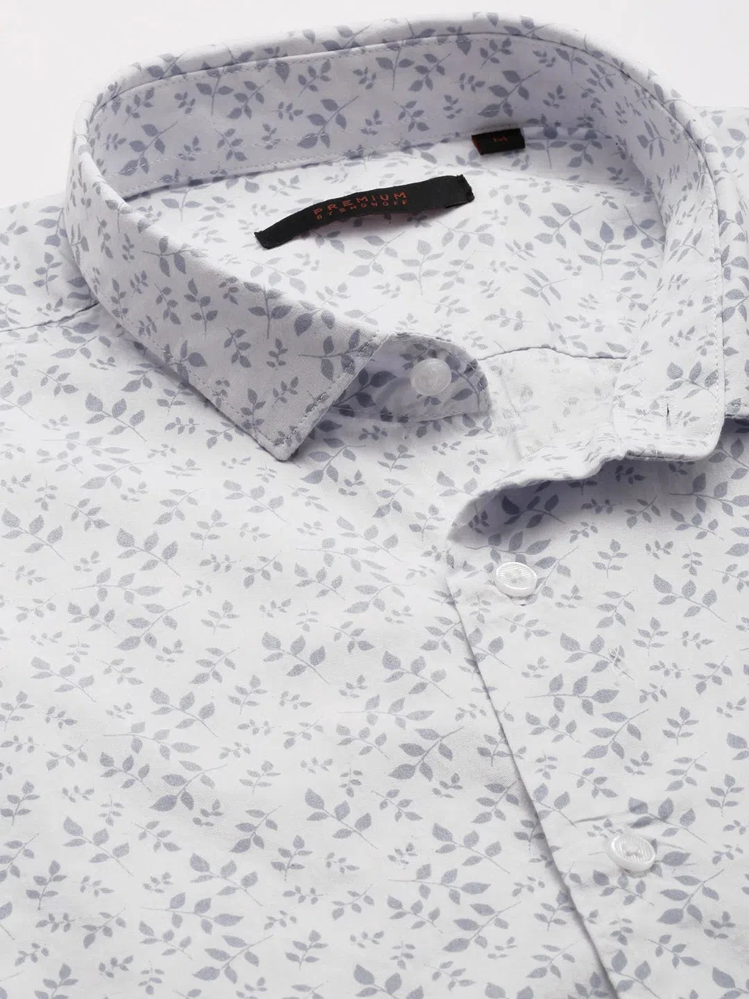 White Printed Mens Shirt - Trendy Cotton Shirt | DesiQlo