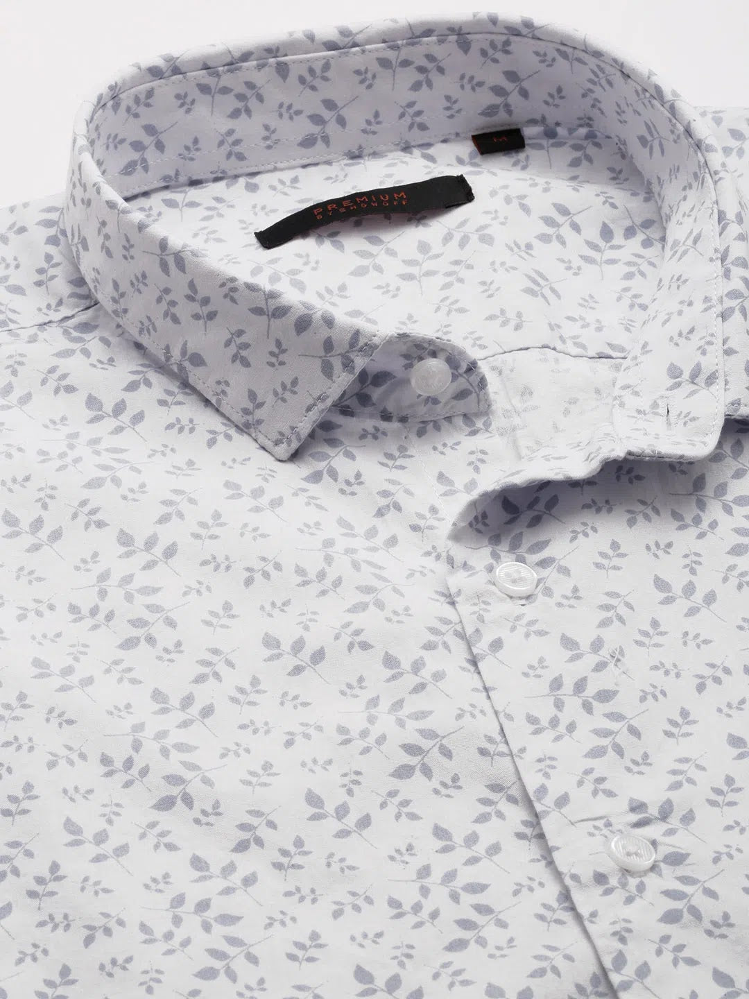 White Printed Mens Shirt - Trendy Cotton Shirt | DesiQlo