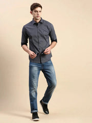 Men Black Printed Casual Shirt-IKIGAIPRINTS-8833-Black