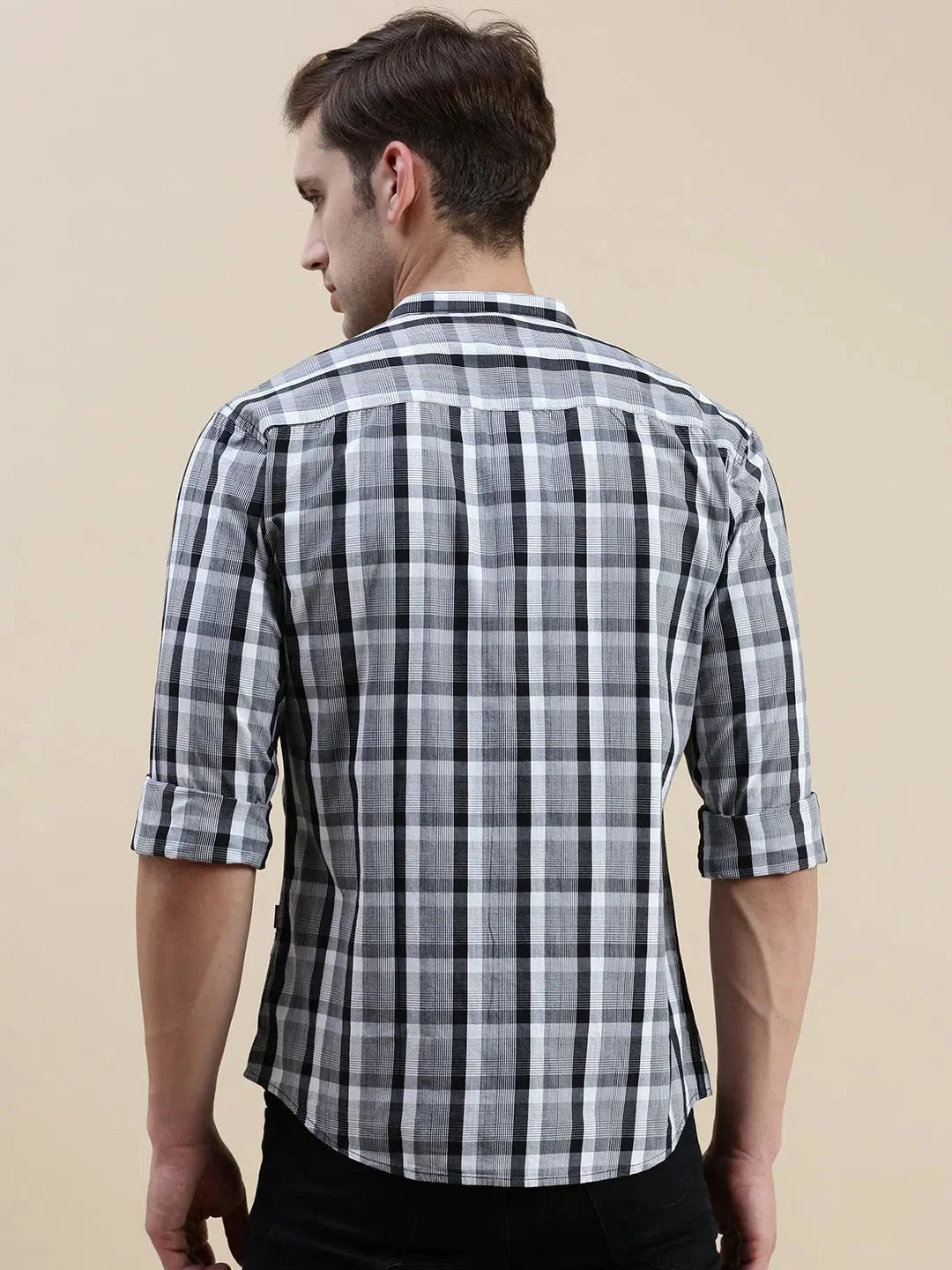 Grey Checked Mens Shirt | Cotton Formal & Casual Shirts