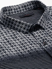 Men Black Printed Casual Shirt-PARKERPRINT-1559-Black