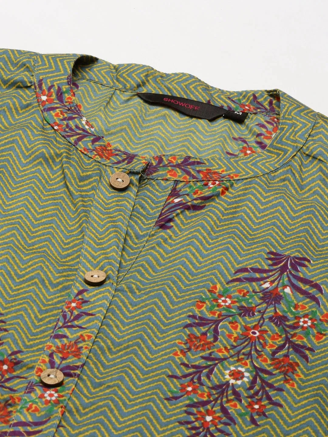 Multicolour Printed Kurta | Women's Cotton Indian Kurtis Online