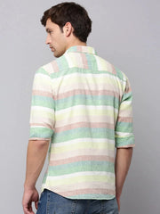 Men Multi Striped Casual Shirt-CASINOSTIPELINEN-3463-Multi