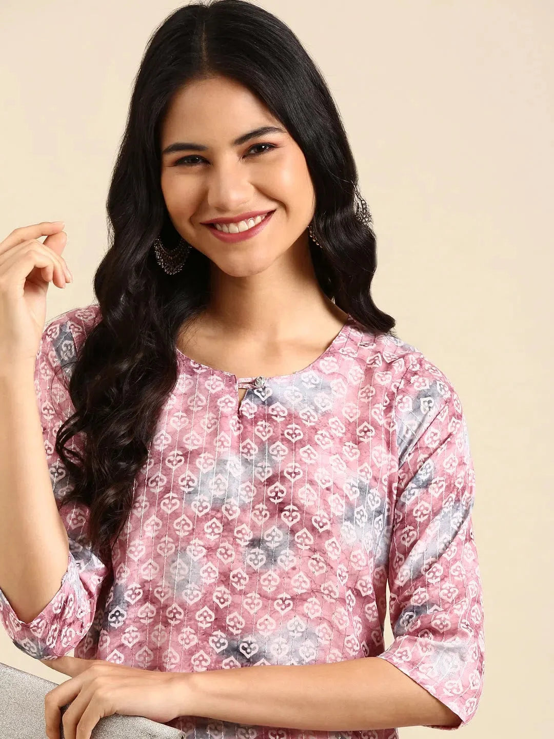 Mauve Embellished Kurta - Stylish Indian Kurtis for Women