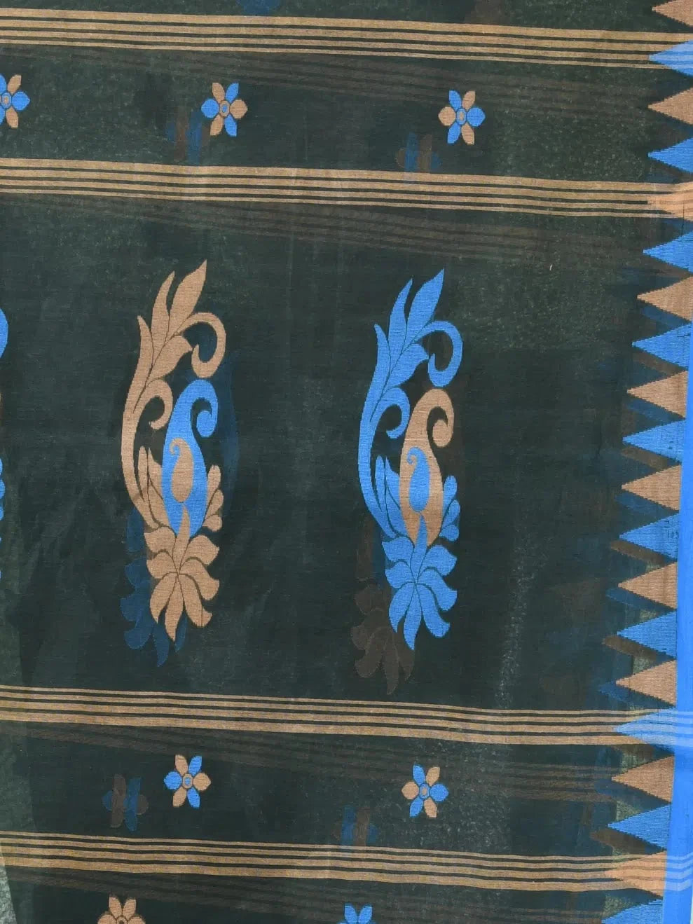 Maroon Cotton Saree: Temple Borders & Indian Sarees