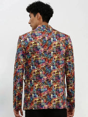 Men Multi Printed Blazer-SOBLZ-84-2-Multi