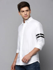 Men White Solid Casual Shirt-COLTONPLAIN-4510-White