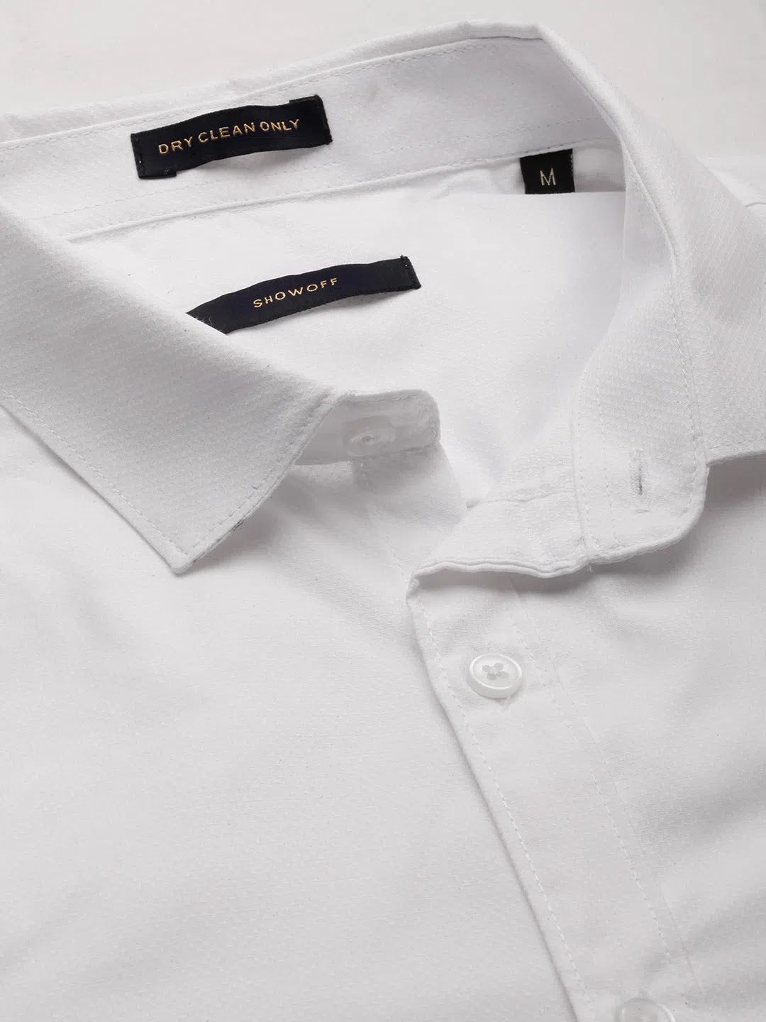 White Solid Cotton Mens Shirt - Stylish & Modern | DesiQlo
