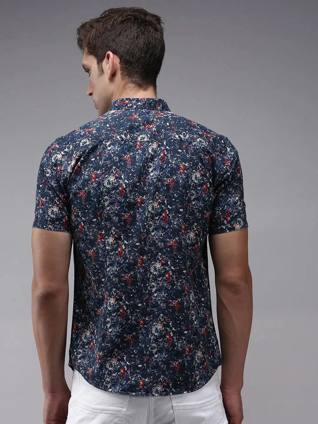 Trending Blue Printed Mens Shirt - Casual Cotton Shirt | DesiQlo