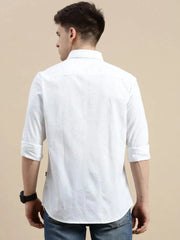 Men White Graphics Casual Shirt-DAITON-3461-White