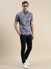 Men Multi Graphics Casual Shirt-GALAXY-1666-Multi