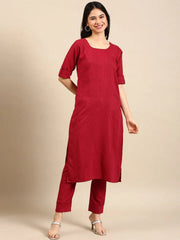 Women's Purple Printed Kurta SetKC-795-Magenta
