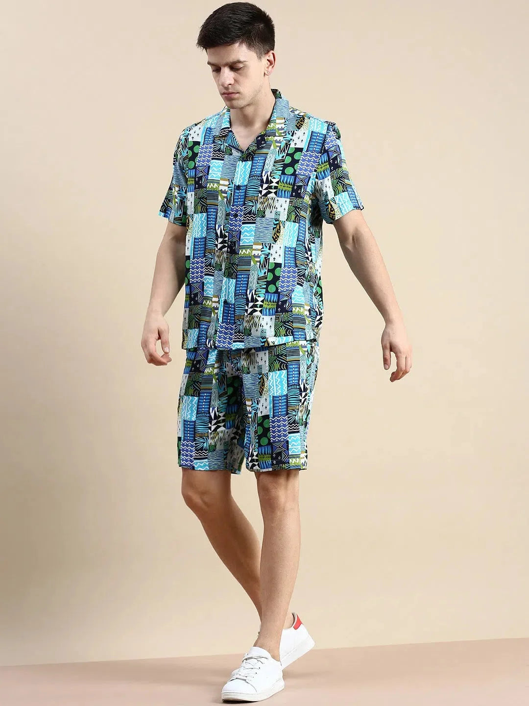 Men's Multi Printed Casual Co ord Set - Beach Ready Style