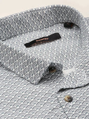 Men White Printed Casual Shirt-PICOPRINT-2019-White