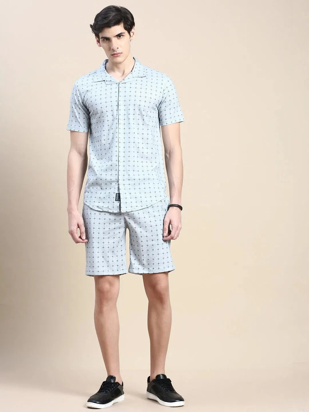 Men's Green Printed Casual Co ord Set | Beach Co ord Sets