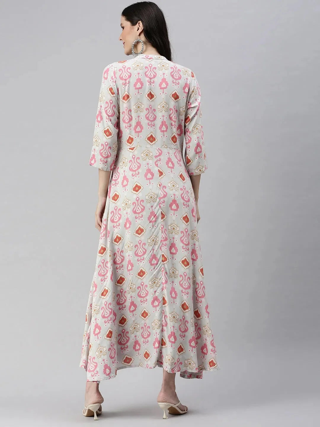 Blue Printed Anarkali Kurta | Women's Anarkali Kurti