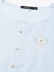 Women Blue Striped Straight Kurta-NJ-3595376-Blue