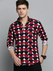 Men White Printed Casual Shirt-BESTCOLOURPRINT-4113-White
