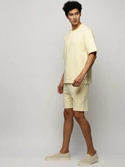 Men Yellow Striped Casual Co ords-AR-CD-13-Yellow