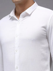 Men White Solid Casual Shirt-ZARAPLAIN-1346-White