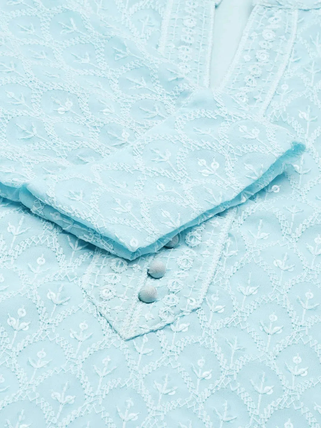 Blue Embroidered Straight Kurta | Indian Kurta Ladies Collection